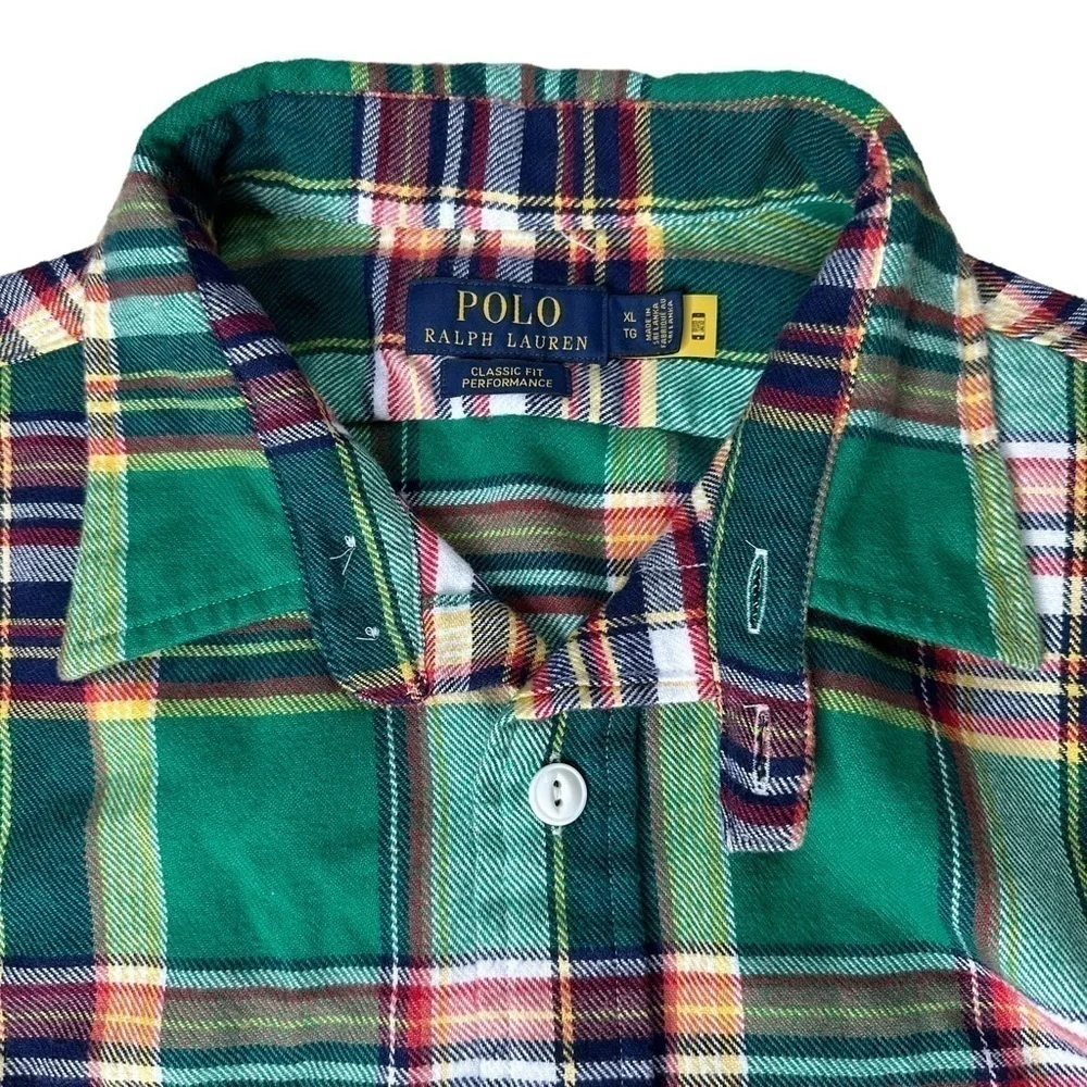 Polo Ralph Lauren Classic Fit Performance Flannel Button Down Shirt. Size XL - Picture 6 of 7